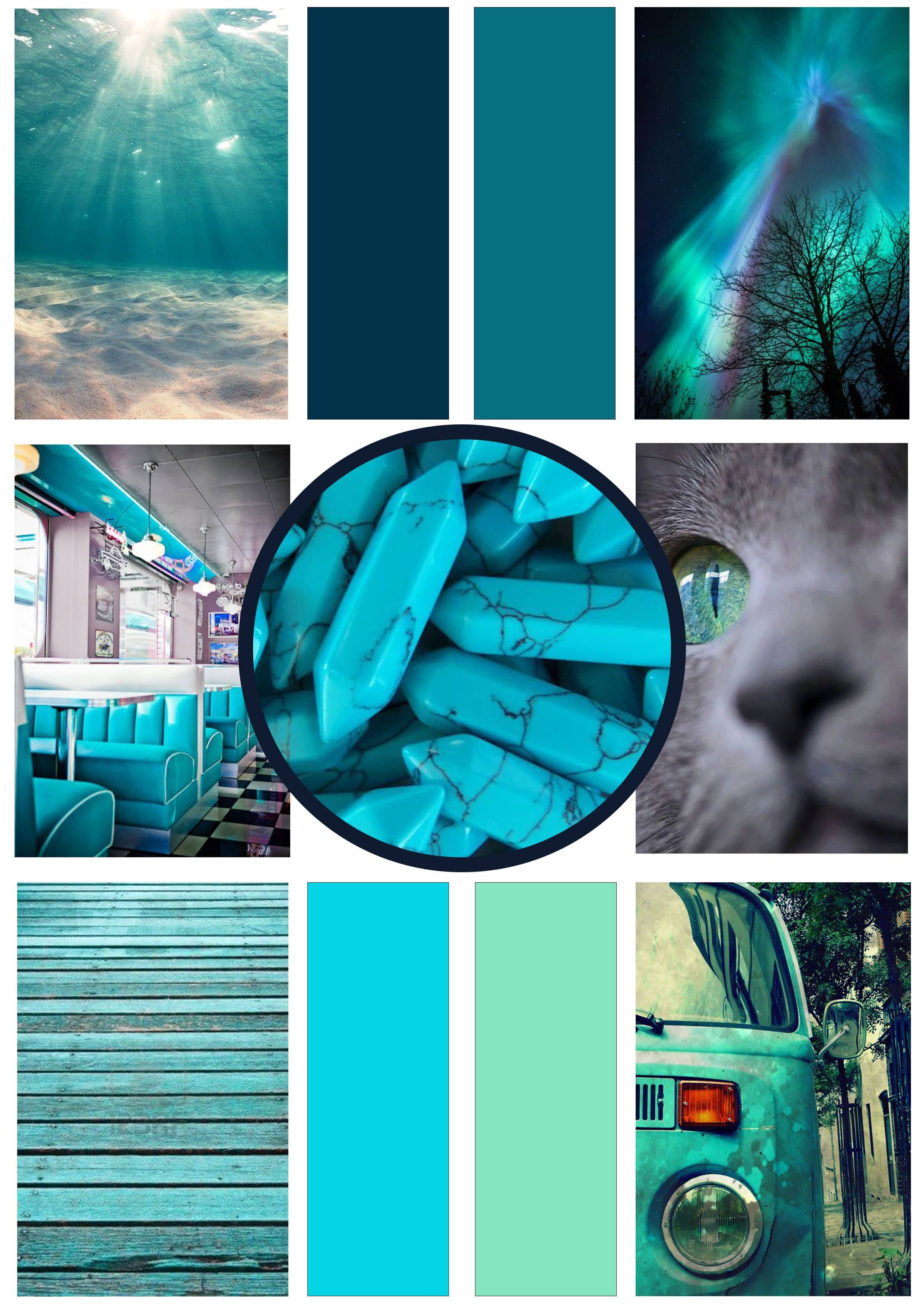 Planche tendance turquoise